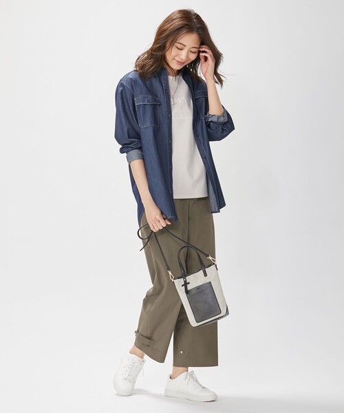 J.PRESS(ジェイプレス)の「【洗える・吸水速乾・ 接触冷感】T/Cリネンツイル ベイカー パンツ(その他パンツ・レディース・カーキ系/ネイビー系・9/11/7)」の10枚目の写真