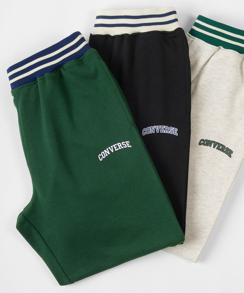 CONVERSE(コンバース)の「【CONVERSE/コンバース】カレッジロゴ & オールスター リブライン スウェット パンツ(スウェットパンツ・レディース・ブラック/オフホワイト/グリーン/ホワイト系その他/ブラック系その他/グリーン系その他・M/L/XL)」の1枚目の写真