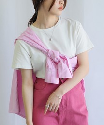 クルーネックコットンベーシックTシャツ