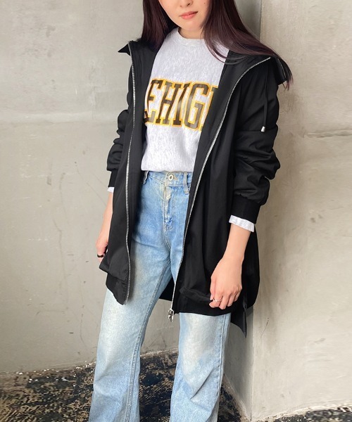 Doux Belle(ドゥーベル)の「フード付きビックシルエットコート(ブルゾン・レディース・ブラック/ベージュ・LARGE/MEDIUM)」の19枚目の写真