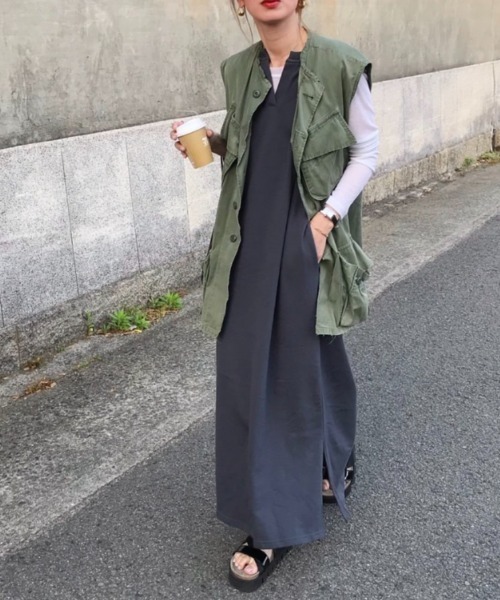 Doux archives（ドゥアルシーヴ）の「［セットアイテム］web限定　ミニ裏毛マルチＷＡＹカーディガンセットワンピース（ワンピース・レディース・アイボリー/グレイッシュベージュ/グレイッシュブルー・FREE）」の15枚目の写真