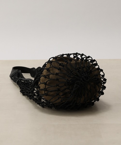 marco masi（マルコマージ）の「MARCO MASI/マルコマージ　レザーメッシュショルダー（ショルダーバッグ・レディース・ブラック・FREE）」の6枚目の写真