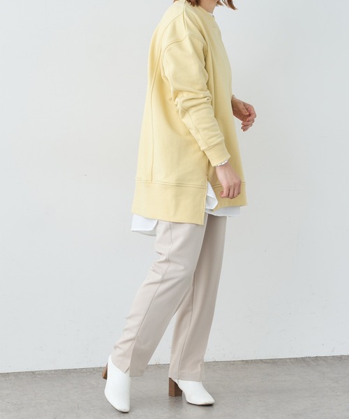 PUAL CE CIN（ピュアルセシン）の「裏毛ビッグプルオーバー（スウェット・レディース・ホワイト/グレー/ミント/イエロー・FREE）」の14枚目の写真