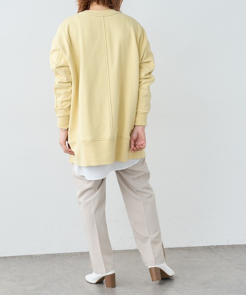 PUAL CE CIN（ピュアルセシン）の「裏毛ビッグプルオーバー（スウェット・レディース・ホワイト/グレー/ミント/イエロー・FREE）」の15枚目の写真