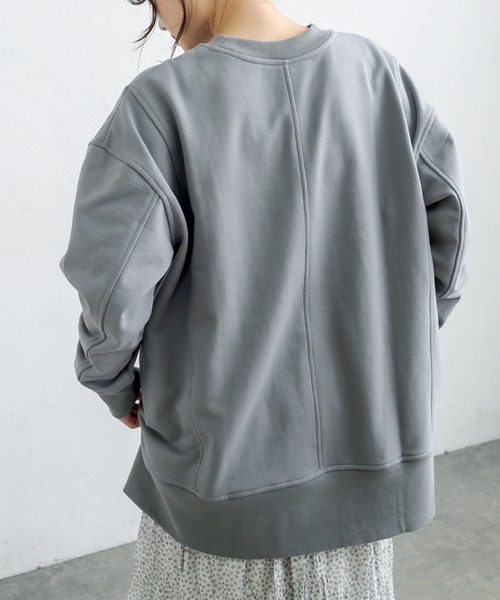 PUAL CE CIN（ピュアルセシン）の「裏毛ビッグプルオーバー（スウェット・レディース・ホワイト/グレー/ミント/イエロー・FREE）」の17枚目の写真