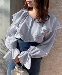 OLIVE des OLIVE | ラッフルケープカラーブラウス(シャツ/ブラウス)