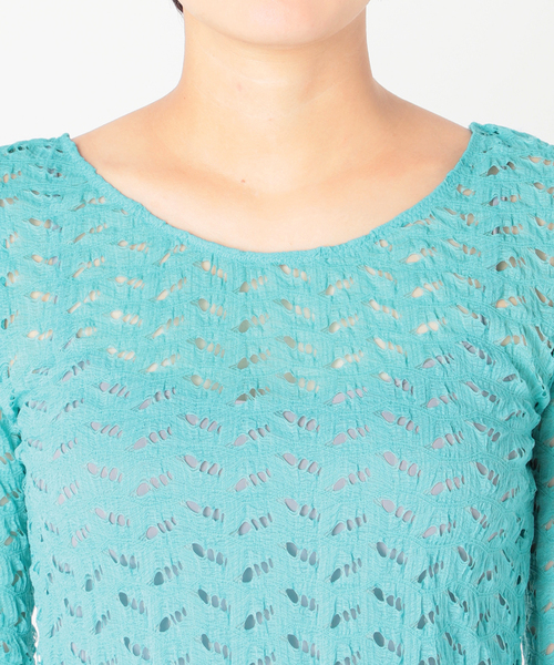 EDIT. FOR LULU(エディットフォールル)の「ストレッチレース バレエネックトップ(Tシャツ/カットソー・レディース・ベージュ/ブルー系その他・FREE)」の16枚目の写真