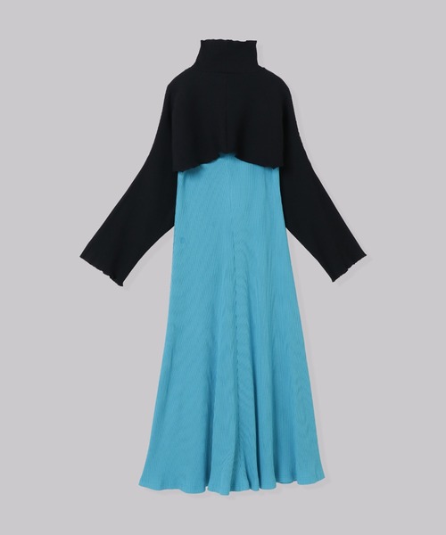 THINGS THAT MATTER（シングス ザット マター）の「THINGS THAT MATTER SET UP RIB DRESS (ARCHIVE COLLECTION)（ワンピース・レディース・ブルー/ワイン・FREE）」の5枚目の写真