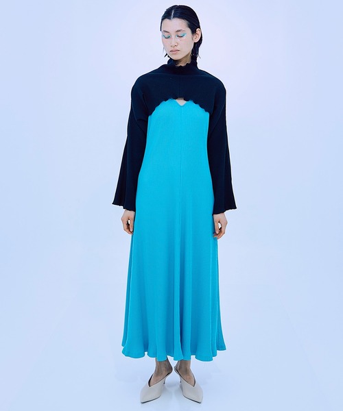 THINGS THAT MATTER（シングス ザット マター）の「THINGS THAT MATTER SET UP RIB DRESS (ARCHIVE COLLECTION)（ワンピース・レディース・ブルー/ワイン・FREE）」の9枚目の写真