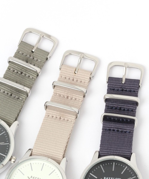 BAYFLOW（ベイフロー）の「スルーベルトウォッチ（アナログ腕時計・レディース・ブラック/ベージュ/ネイビー/グレー・LARGE）」の6枚目の写真