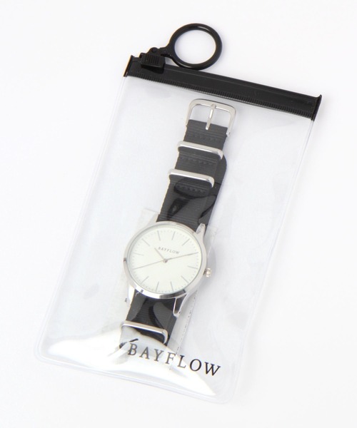 BAYFLOW（ベイフロー）の「スルーベルトウォッチ（アナログ腕時計・レディース・ブラック/ベージュ/ネイビー/グレー・LARGE）」の5枚目の写真