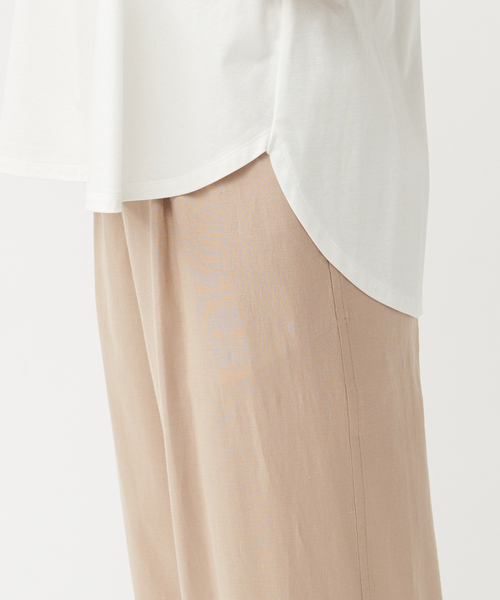 qualite（カリテ）の「《セットアップ対応》クールスムースフレアーカットソー（Tシャツ/カットソー・レディース・ブラック/オフホワイト/モカ/ボルドー・フリー）」の13枚目の写真