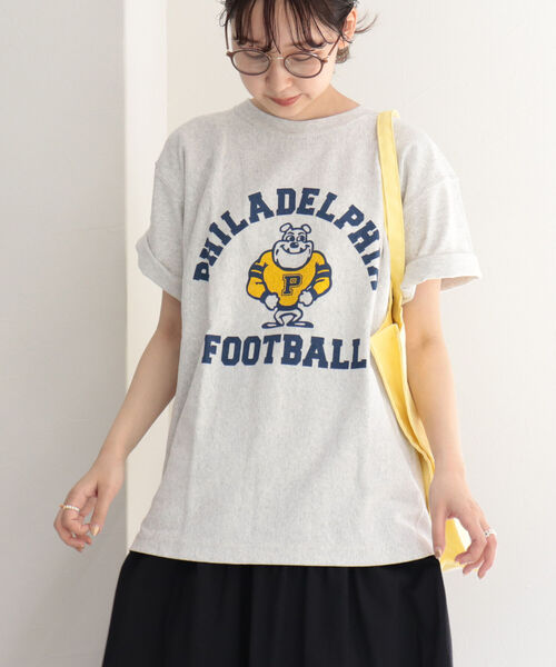 Champion（チャンピオン）の「【Champion/チャンピオン】REVERSE WEAVE college T　カレッジロゴT（Tシャツ/カットソー・レディース・ブラック/ネイビー/アイボリー・MEDIUM）」の6枚目の写真