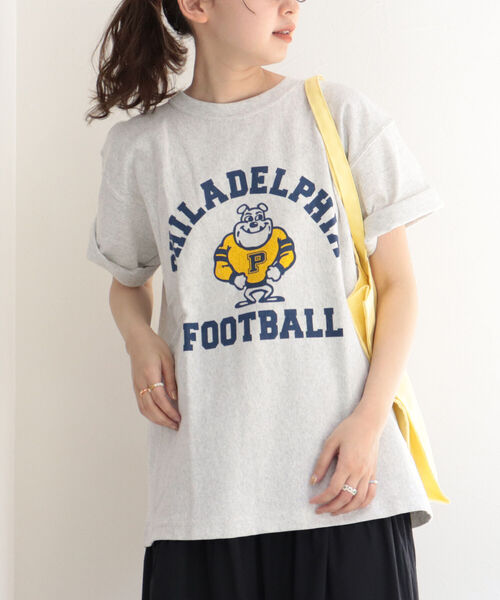 Champion（チャンピオン）の「【Champion/チャンピオン】REVERSE WEAVE college T　カレッジロゴT（Tシャツ/カットソー・レディース・ブラック/ネイビー/アイボリー・MEDIUM）」の7枚目の写真