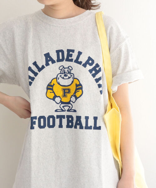 Champion（チャンピオン）の「【Champion/チャンピオン】REVERSE WEAVE college T　カレッジロゴT（Tシャツ/カットソー・レディース・ブラック/ネイビー/アイボリー・MEDIUM）」の8枚目の写真