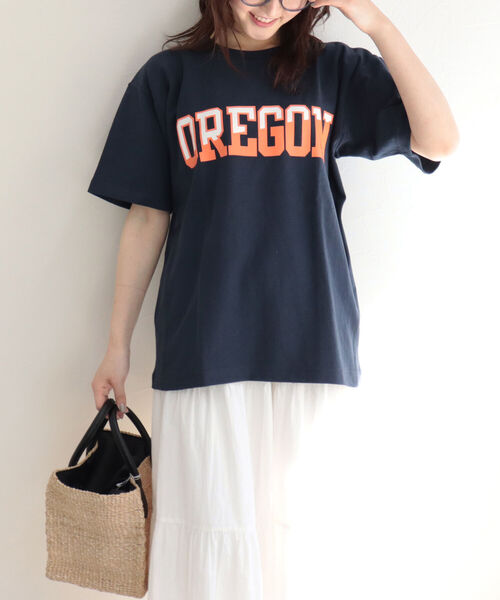 Champion（チャンピオン）の「【Champion/チャンピオン】REVERSE WEAVE college T　カレッジロゴT（Tシャツ/カットソー・レディース・ブラック/ネイビー/アイボリー・MEDIUM）」の12枚目の写真