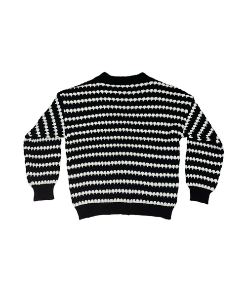 GIMME GIMME（ギミーギミー）の「ストライプ カーディガン gimw22s007（ニット/セーター・レディース・ブラック・FREE）」の14枚目の写真