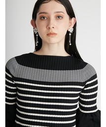 FURFUR（ファーファー）の「マリンボーダーニットワンピース