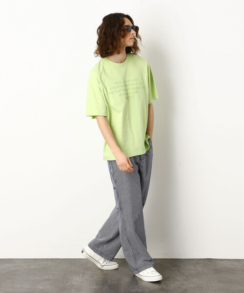 Purple&Yellow（パープルアンドイエロー）の「ヒッコリーペインターパンツ（その他パンツ・メンズ・アイボリー/ネイビー・LARGE/SMALL/MEDIUM/X-LARGE/X-SMALL）」の5枚目の写真