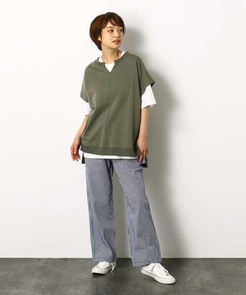 Purple&Yellow（パープルアンドイエロー）の「ヒッコリーペインターパンツ（その他パンツ・メンズ・アイボリー/ネイビー・LARGE/SMALL/MEDIUM/X-LARGE/X-SMALL）」の6枚目の写真