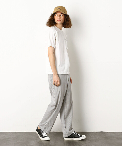 Purple&Yellow（パープルアンドイエロー）の「ヒッコリーペインターパンツ（その他パンツ・メンズ・アイボリー/ネイビー・LARGE/SMALL/MEDIUM/X-LARGE/X-SMALL）」の8枚目の写真