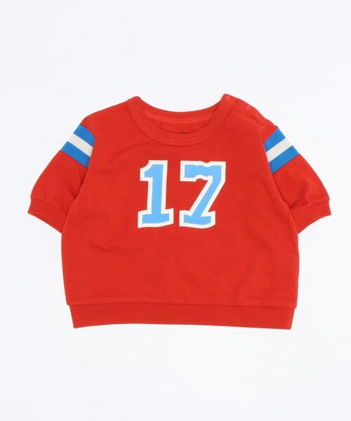 BIG FIELD（ビッグフィールド）の「ナンバリングＴシャツ（90～140cm）（Tシャツ/カットソー・キッズ・アイボリー/グリーン/レッド・90/100/110/120/130/140）」の3枚目の写真