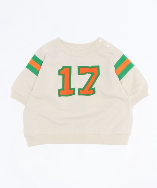 BIG FIELD（ビッグフィールド）の「ナンバリングＴシャツ（90～140cm）（Tシャツ/カットソー・キッズ・アイボリー/グリーン/レッド・90/100/110/120/130/140）」の5枚目の写真