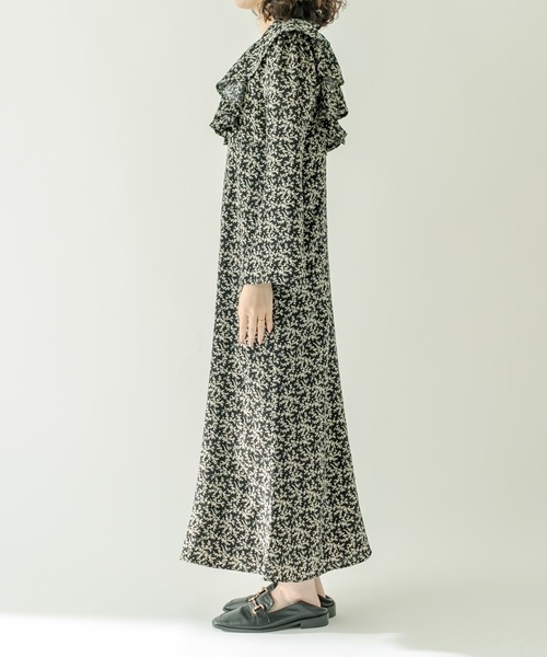 mystic（ミスティック）の「花柄フリルワンピース（ワンピース・レディース・ブラック/ダークブラウン・1/2）」の13枚目の写真