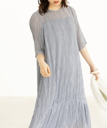シフォンプリーツワンピース
