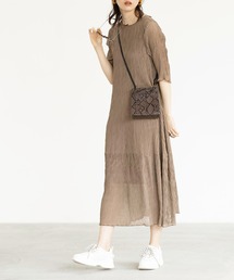シフォンプリーツワンピース