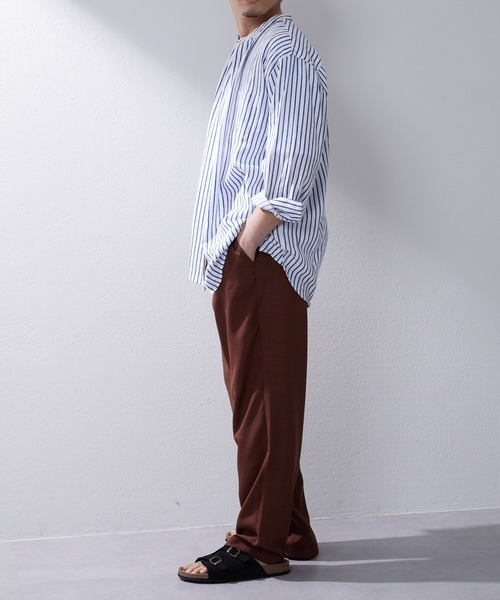 CIAOPANIC TYPY（チャオパニックティピー）の「【セットアップ対応】テックリネンタックワイドイージパンツ（スラックス・メンズ・ブラック/ブラウン・M/L）」の7枚目の写真