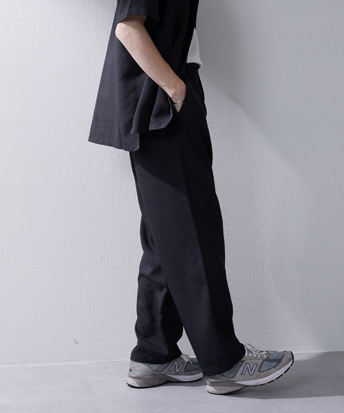 CIAOPANIC TYPY（チャオパニックティピー）の「【セットアップ対応】テックリネンタックワイドイージパンツ（スラックス・メンズ・ブラック/ブラウン・M/L）」の10枚目の写真