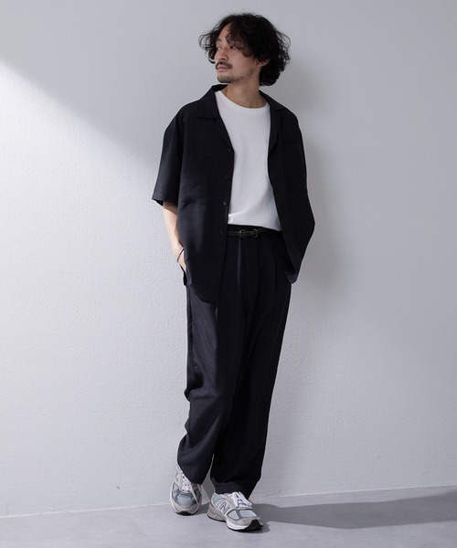 CIAOPANIC TYPY（チャオパニックティピー）の「【セットアップ対応】テックリネンタックワイドイージパンツ（スラックス・メンズ・ブラック/ブラウン・M/L）」の12枚目の写真