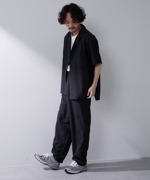 CIAOPANIC TYPY（チャオパニックティピー）の「【セットアップ対応】テックリネンタックワイドイージパンツ（スラックス・メンズ・ブラック/ブラウン・M/L）」の13枚目の写真