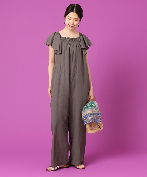 セール】IENA LA BOUCLE V/L ラッフルオールインワン（つなぎ