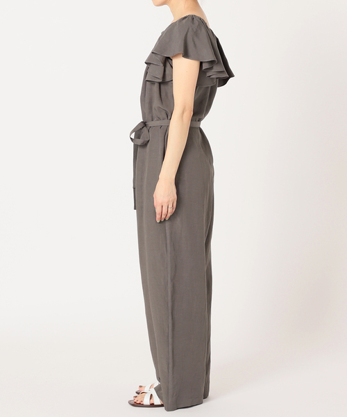 IENA LA BOUCLE キャミオールインワン セール】IENA LA BOUCLE V/L ラッフルオールインワン（つなぎ