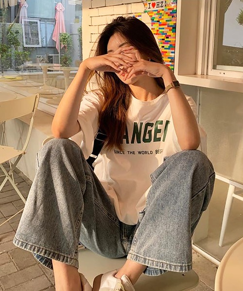 Girly Doll(ガーリードール)の「カレッジロゴTシャツ(Tシャツ/カットソー・レディース・ホワイト/ネイビー/グレー・M/L)」の7枚目の写真