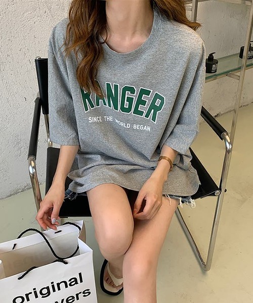 Girly Doll(ガーリードール)の「カレッジロゴTシャツ(Tシャツ/カットソー・レディース・ホワイト/ネイビー/グレー・M/L)」の10枚目の写真