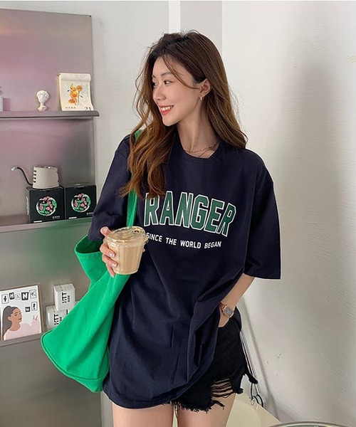 Girly Doll(ガーリードール)の「カレッジロゴTシャツ(Tシャツ/カットソー・レディース・ホワイト/ネイビー/グレー・M/L)」の8枚目の写真