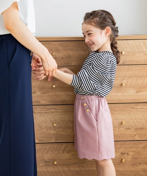 lulpini（ルルピー二）の「kids ゴールドボタンスカラップパンツ（その他パンツ・キッズ・オフホワイト/ピンク・S/M/L）」の15枚目の写真