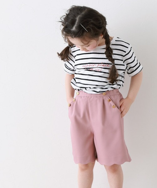lulpini（ルルピー二）の「kids ゴールドボタンスカラップパンツ（その他パンツ・キッズ・オフホワイト/ピンク・S/M/L）」の22枚目の写真