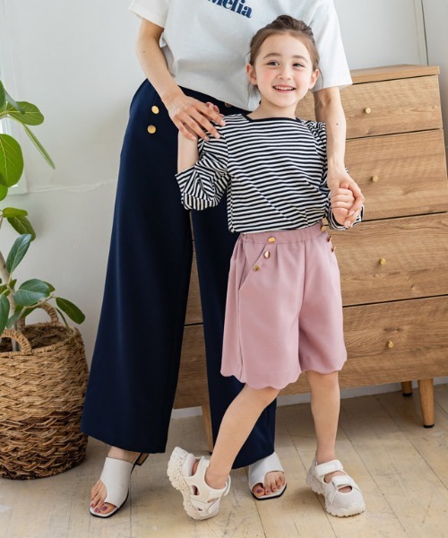 lulpini（ルルピー二）の「kids ゴールドボタンスカラップパンツ（その他パンツ・キッズ・オフホワイト/ピンク・S/M/L）」の20枚目の写真