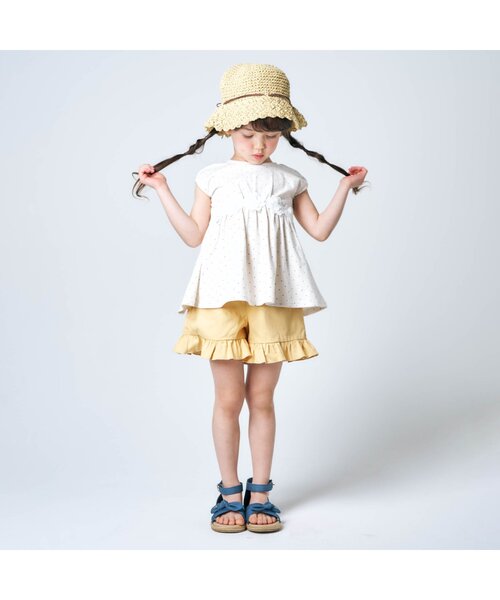 apres les cours(アプレレクール)の「クロスリボンサンダル(サンダル・キッズ・チェック/ラベンダー/インディゴブルー・16/19/15 /17/18/14)」の5枚目の写真