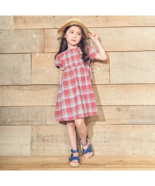 apres les cours(アプレレクール)の「クロスリボンサンダル(サンダル・キッズ・チェック/ラベンダー/インディゴブルー・16/19/15 /17/18/14)」の7枚目の写真