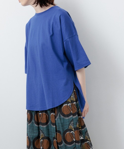 yuw（ユウ）の「ラウンドルーズＴee　294530（Tシャツ/カットソー・レディース・グレー/オフホワイト/ピンク/ブルー/ブラック/バーガンディー/ピンク系その他・FREE）」の17枚目の写真