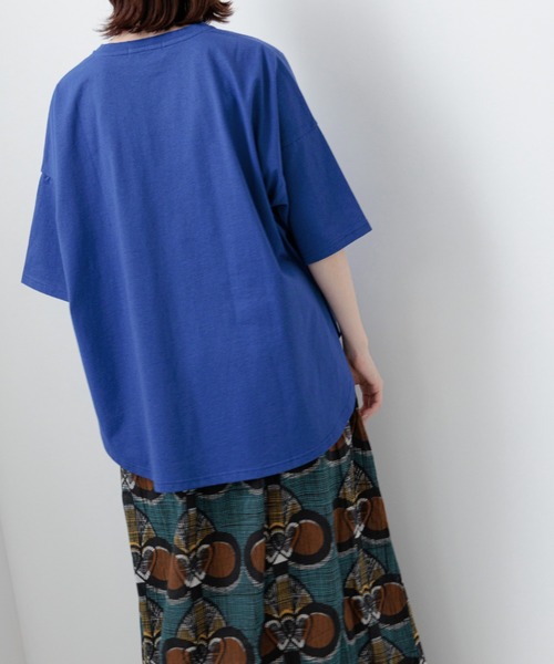 yuw（ユウ）の「ラウンドルーズＴee　294530（Tシャツ/カットソー・レディース・グレー/オフホワイト/ピンク/ブルー/ブラック/バーガンディー/ピンク系その他・FREE）」の18枚目の写真