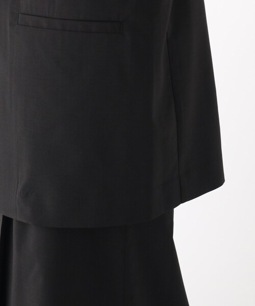 OPAQUE.CLIP（オペークドットクリップ）の「◆ウーリッシュトロピカル テーラードジレ【WEB限定カラー】（ベスト・レディース・ブラック/ライトベージュ/ブルー系7・00）」の7枚目の写真