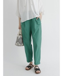 Samansa Mos2 blue | クロップドテーパードパンツ(その他パンツ)