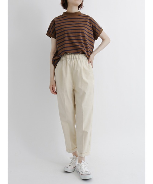 Samansa Mos2 blue（サマンサモスモスブルー）の「クロップドテーパードパンツ（その他パンツ・レディース・グリーン/ベージュ/ライトベージュ・ﾌﾘ-）」の14枚目の写真