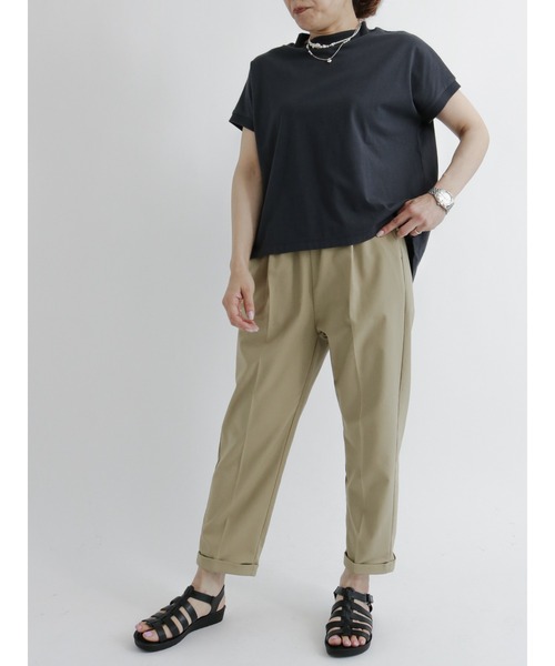 Samansa Mos2 blue（サマンサモスモスブルー）の「クロップドテーパードパンツ（その他パンツ・レディース・グリーン/ベージュ/ライトベージュ・ﾌﾘ-）」の20枚目の写真